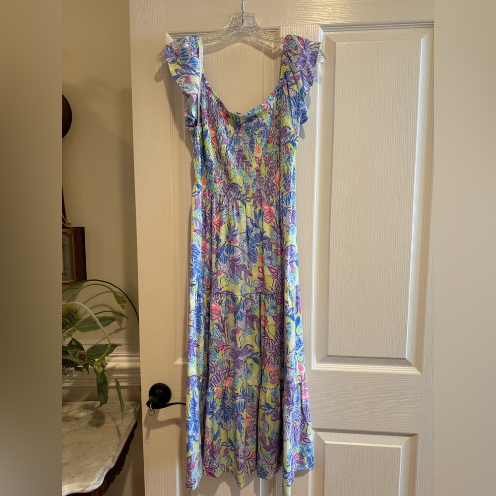Lilly Pulitzer midi smocked dress